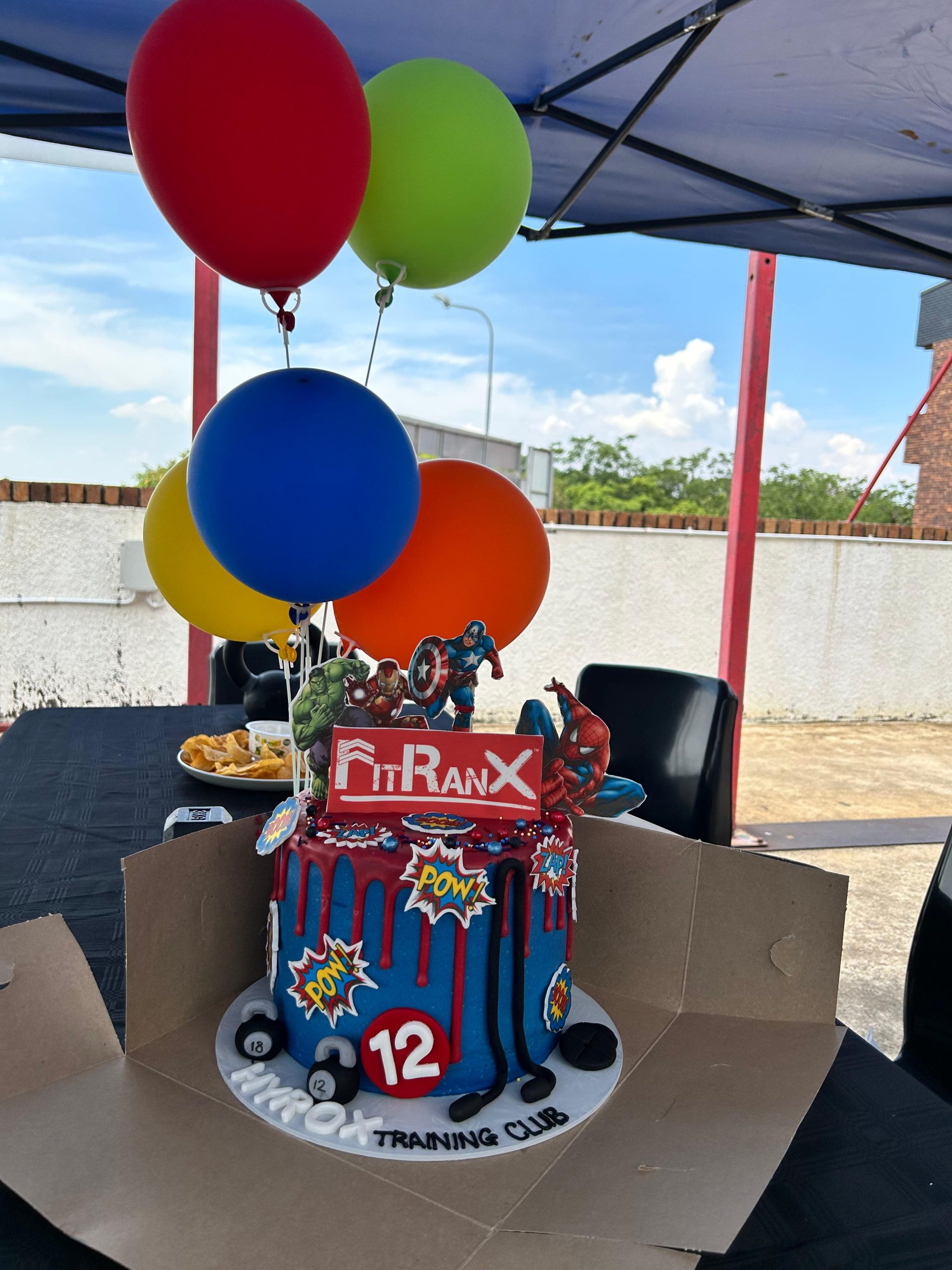 FitRanX 12th birthday cake organised by ZebraCrossing