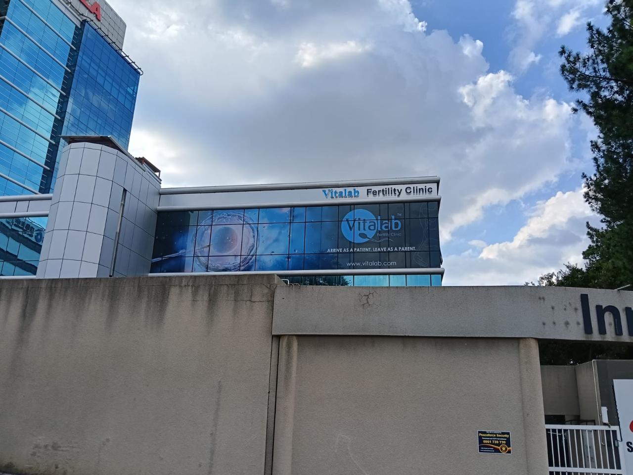 New Vitalab building branding and outdoor design