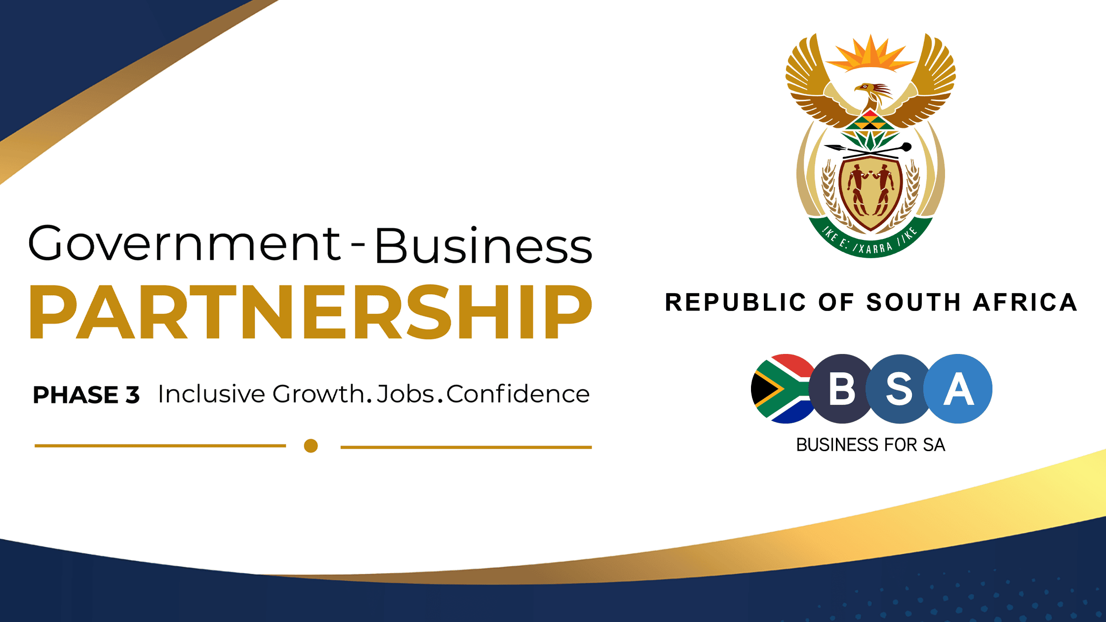 Phase 3 Government Business Partnership presentation screen design